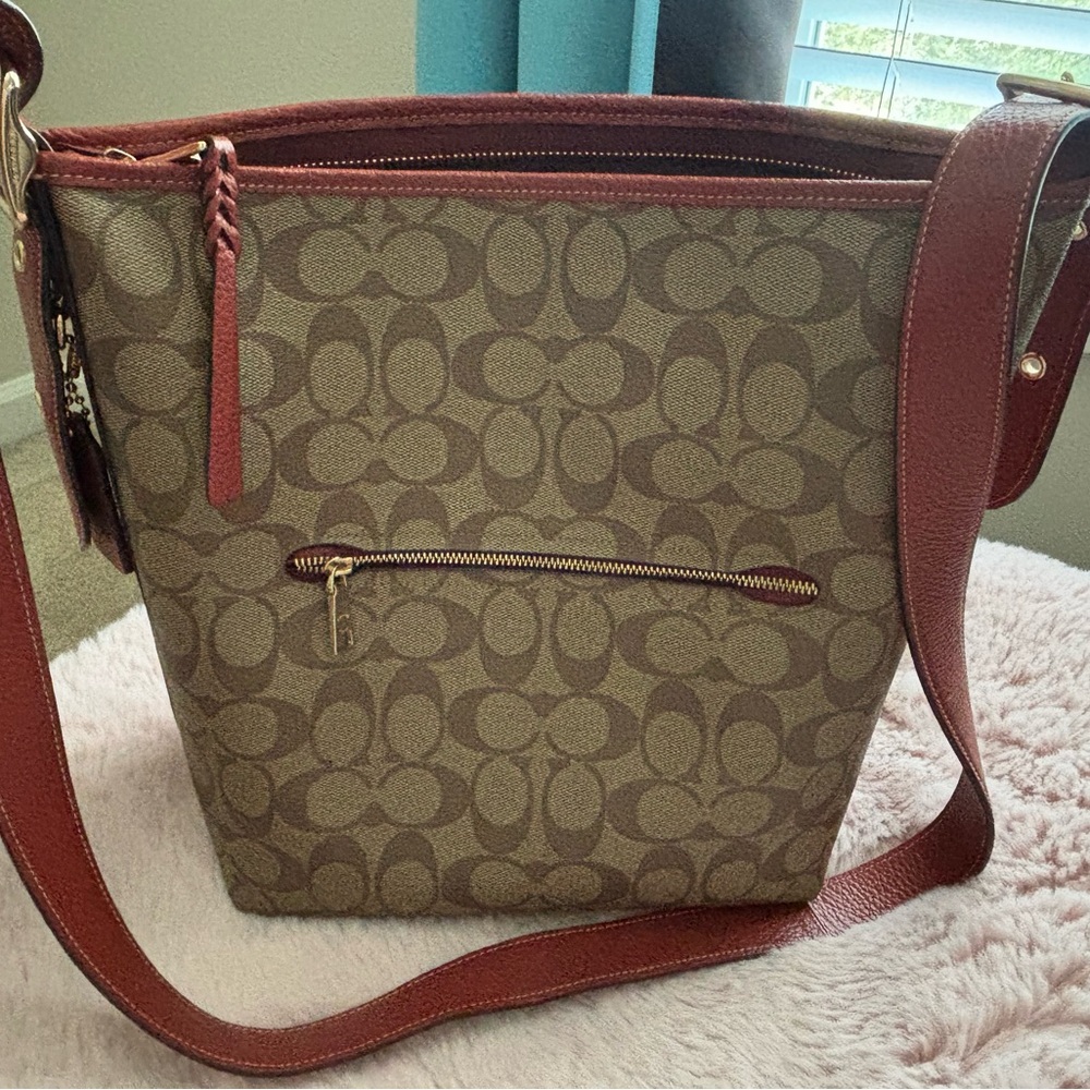 Coach X Peanuts Snoopy Elle File Signature Crossbody Bag with Character patches - Picture 4 of 16